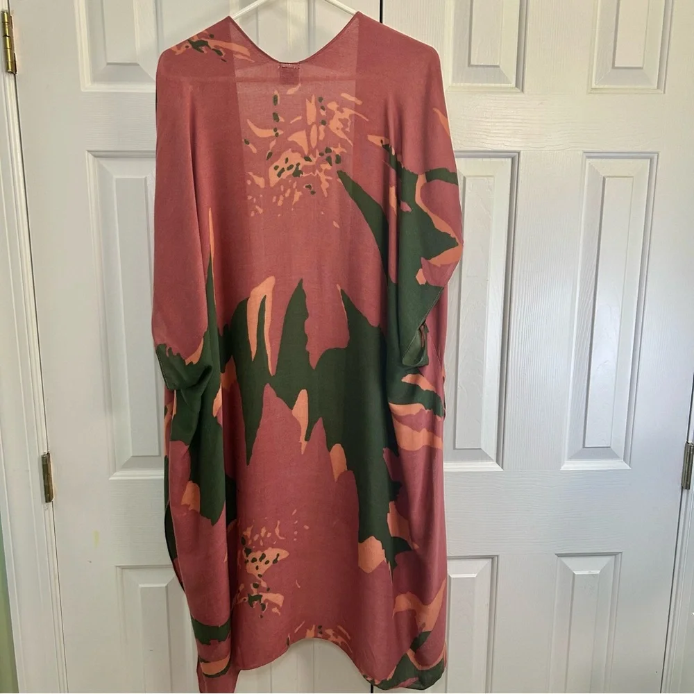 Anna & Ana Arsty Bohemian Art to Wesr Long Line Kimono Wrap Size OS - Picture 6 of 12